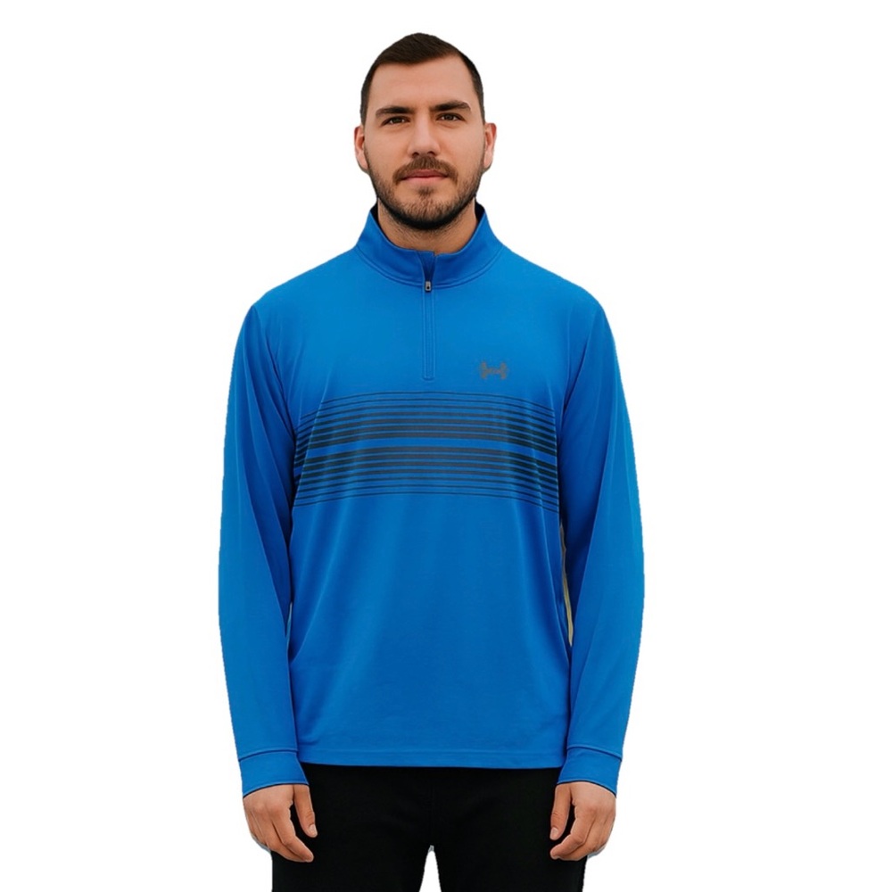 Under Armour Men's Qualifier Novelty 1/4 Zip Pullover Blue Size XL